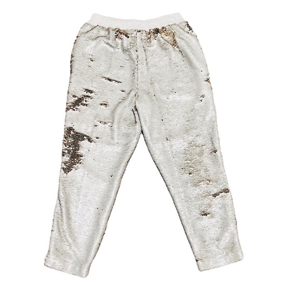 Anthropologie Hei Hei Sequin Joggers Sz SP Spandex 6% Rayon 94% Side Pockets - Picture 2 of 7